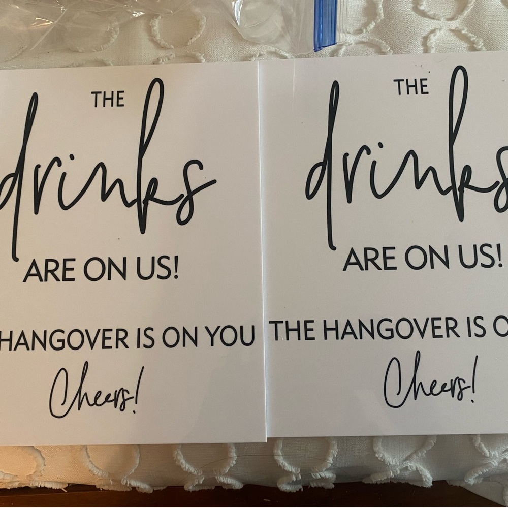 White and Black Party Cards